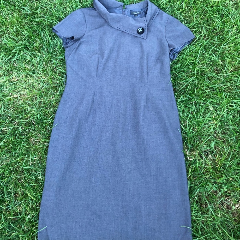 Tahari Arthur Levine grey dress